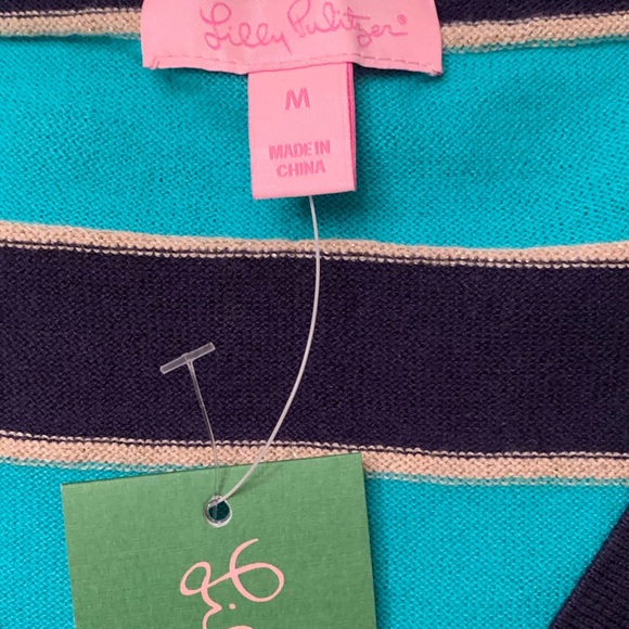 Turquoise spring lily sweater - Picture 2 of 9